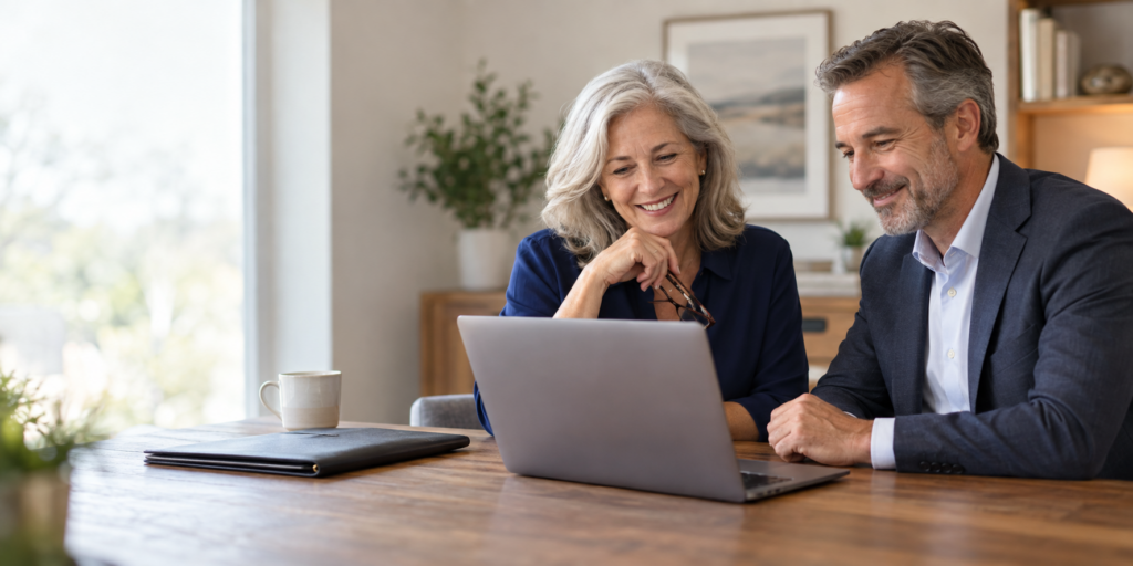 Real estate professionals completing a trusted remote online closing